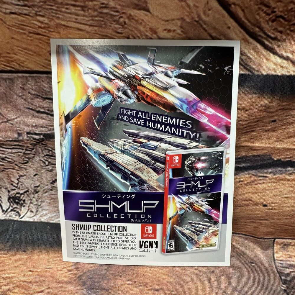 VGNYsoft SHMUP Collection Promo Postcard Card 003 Nintendo Switch Astro Port Art